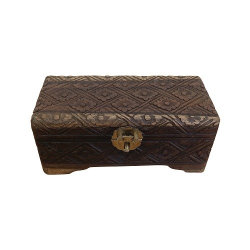 楽天市場】木彫りのジュエリーボックス 20X9.5X8.5 木製 アンティーク
