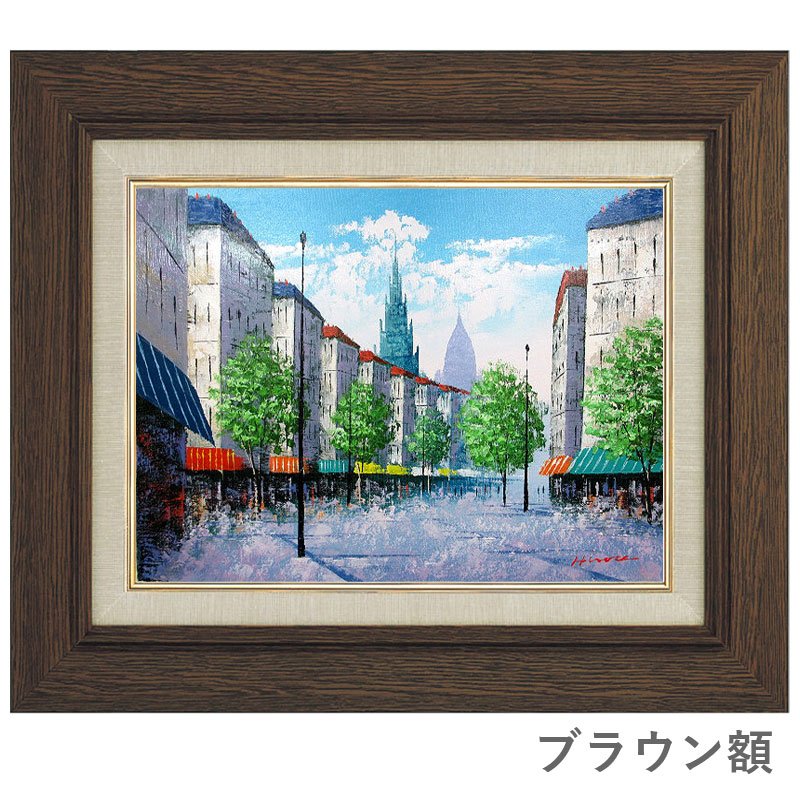 竹内敏彦 絵画 油絵 肉筆油絵 風景画 花園 F6 送料無料 竹内敏彦 絵画 油絵