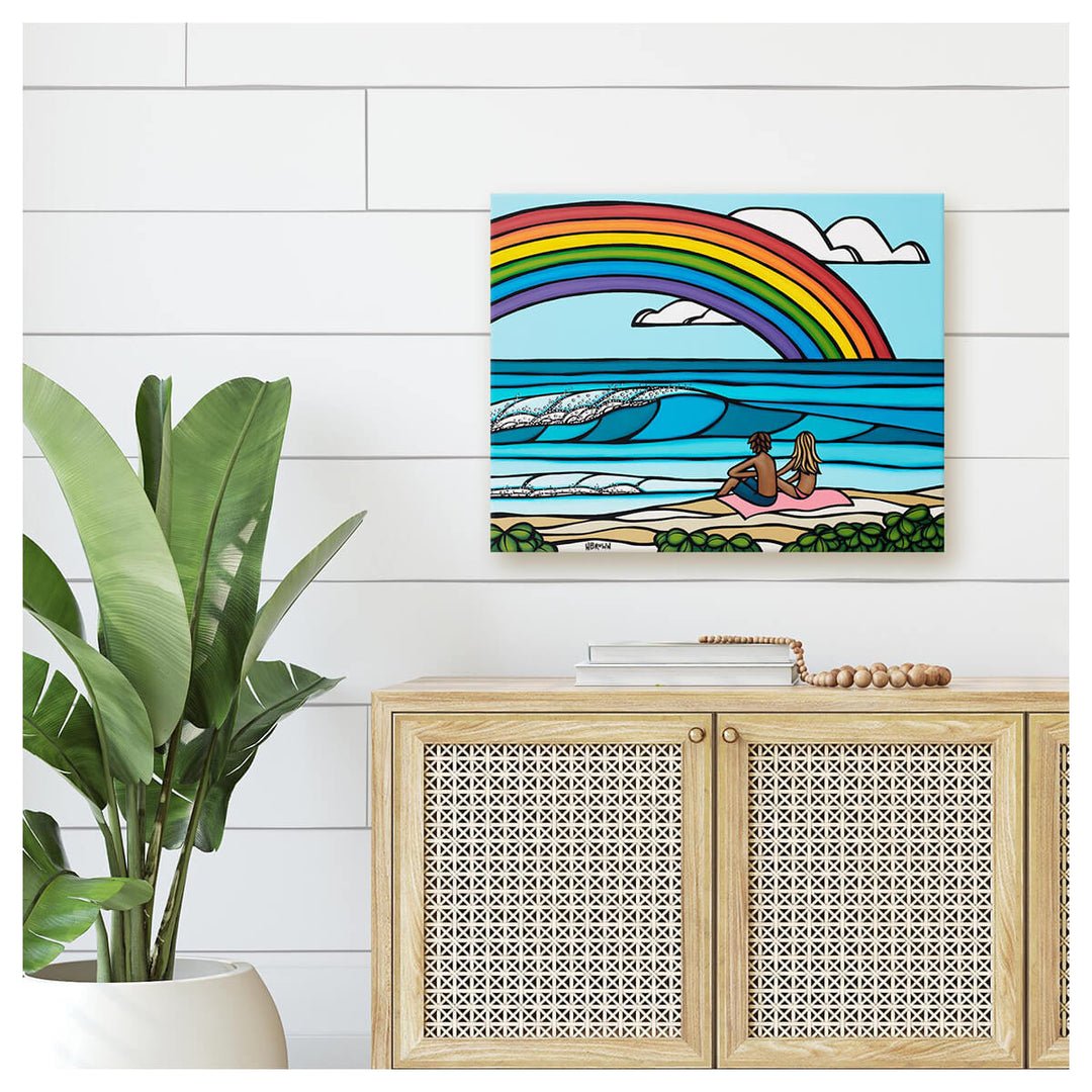 ヘザーブラウン アートプリント絵画 Love Under the Rainbow Love
