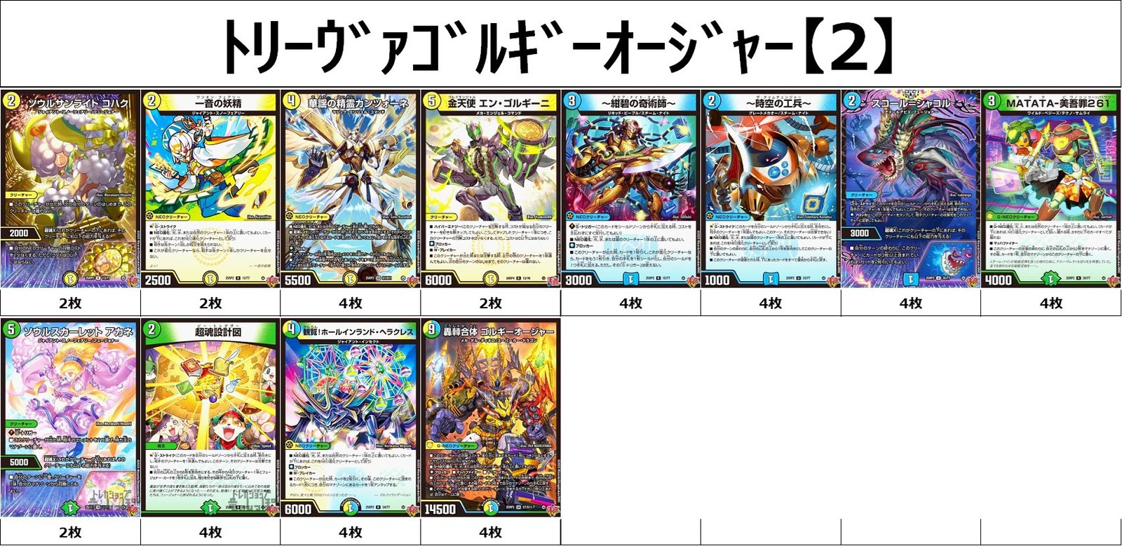 トリーヴァゴルギーオージャーデッキ【2】 - トレカショップ竜のしっぽ