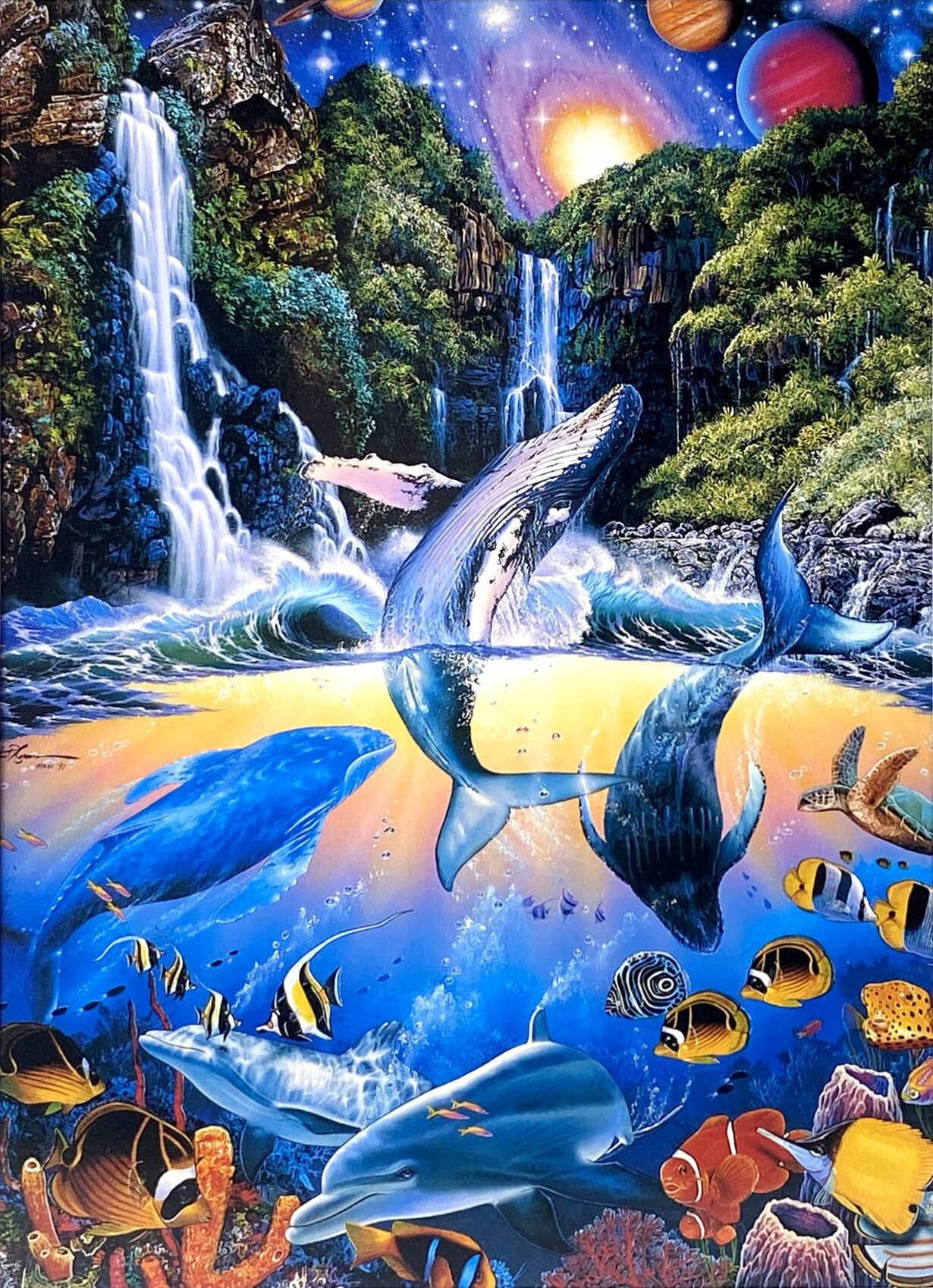 ラッセン 絵画 ラッセン 絵画 タヒチアンブルー タヒチアンブルー 美品