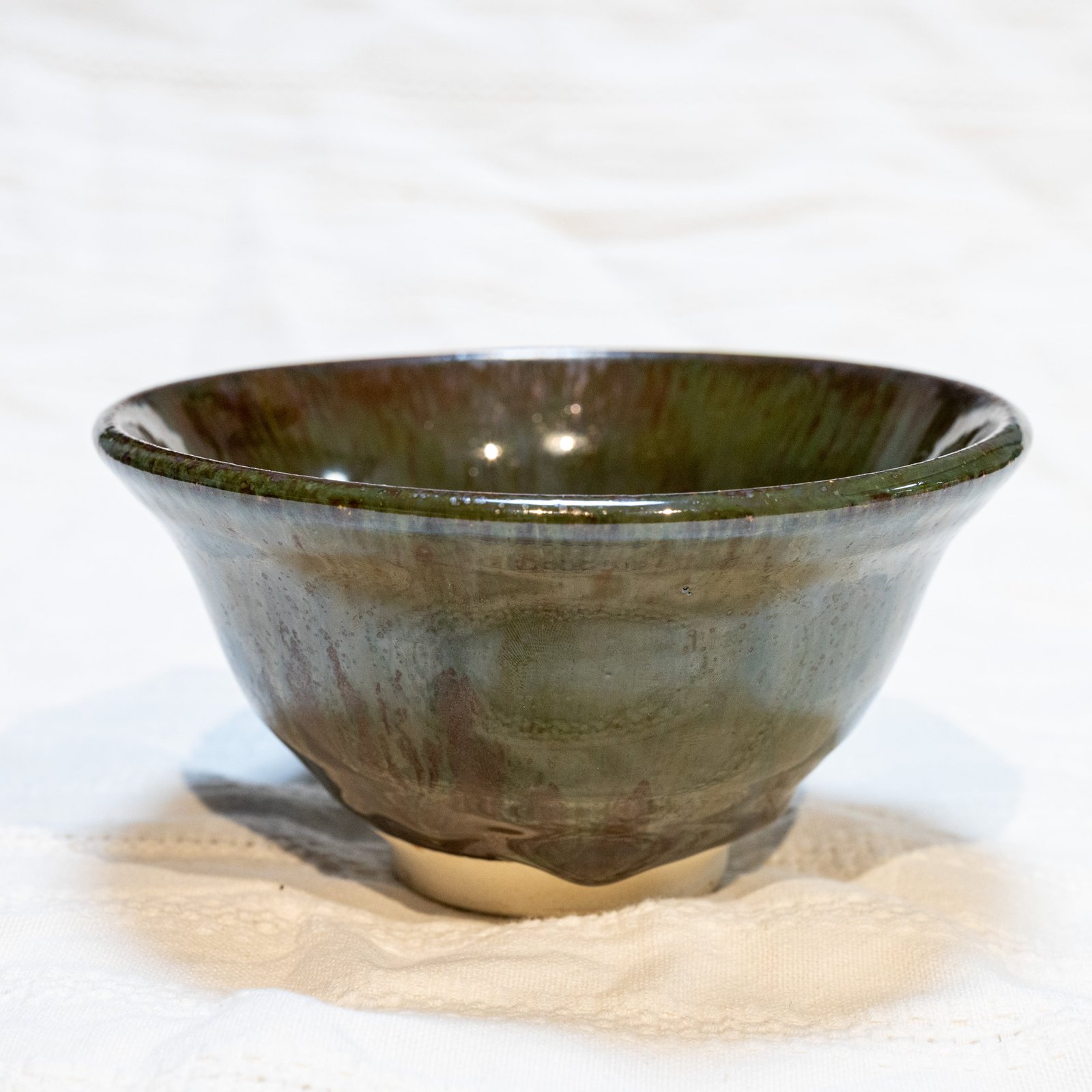 大嶺實清 緑釉茶碗 （刻印あり） 大嶺實清 緑釉茶碗 （刻印あり）