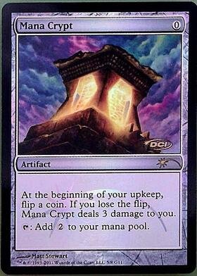 mtg 魔力の墓所/Mana Crypt 本物 旧枠 英語 mtg 魔力の墓所/Mana Crypt