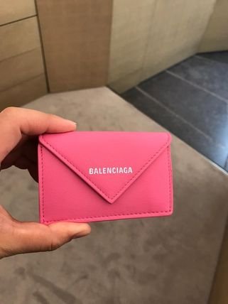 BALENCIAGA ピンク 三つ折り財布
