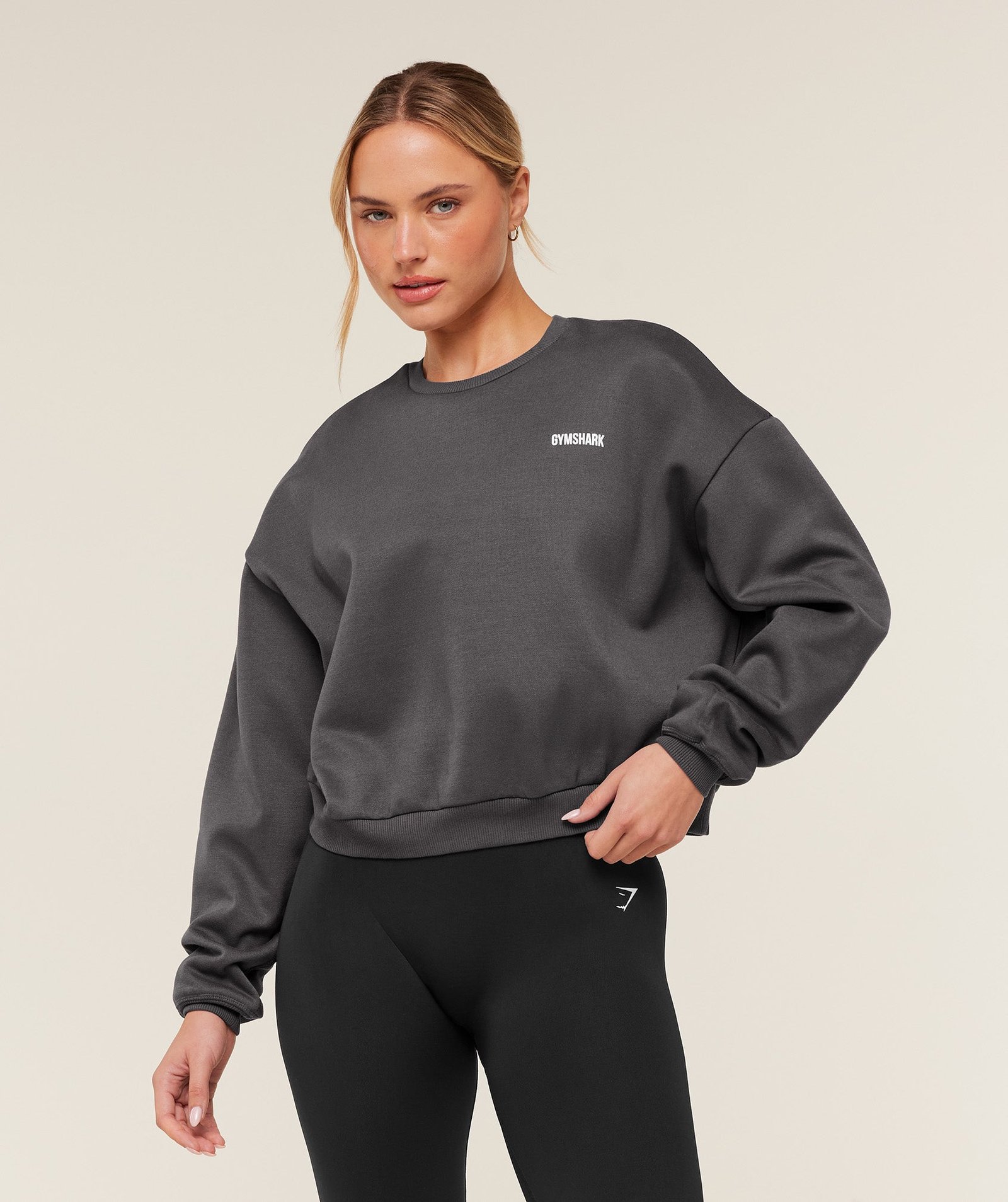 Gymshark Shark Attack Oversized Sweatshirt - Blue | Gymshark