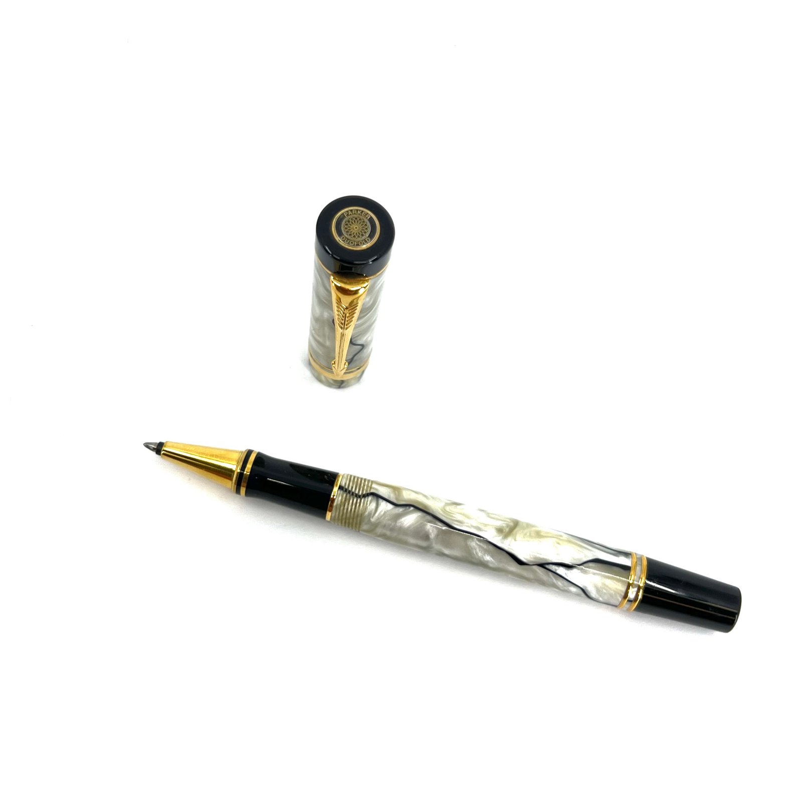 Parker Duofold Pearl & Black Rollerball – Fountain Pen Hospital