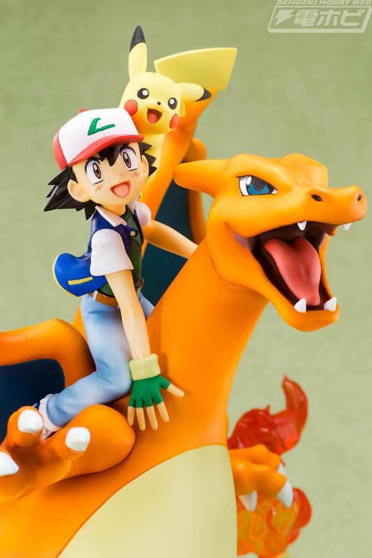 ポケットモンスター』サトシ＆リザードン＆ピカチュウのフィギュアが