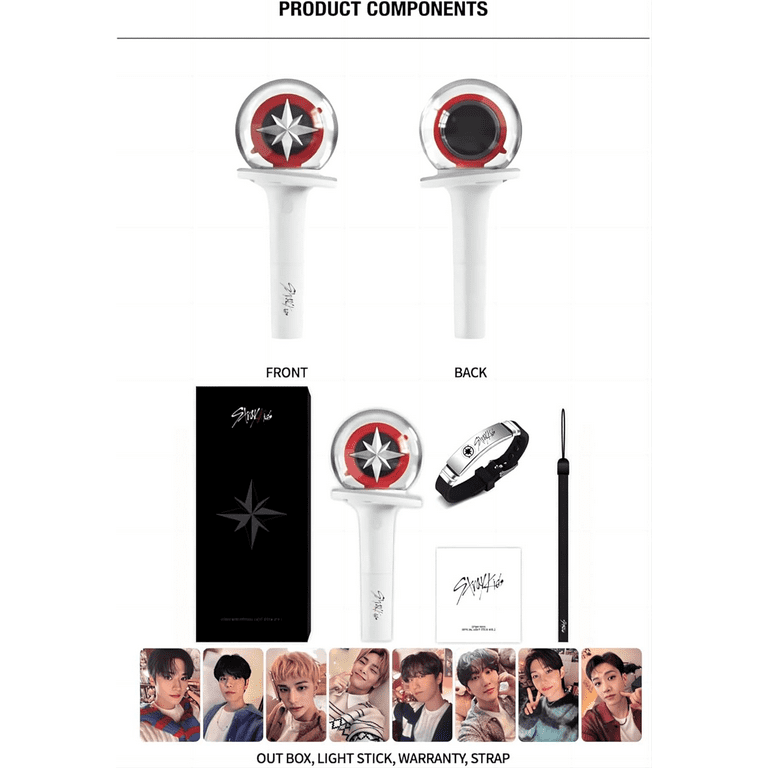 HABETI Stray Kids Lightstick Ver 2, White, Bluetooth App Control