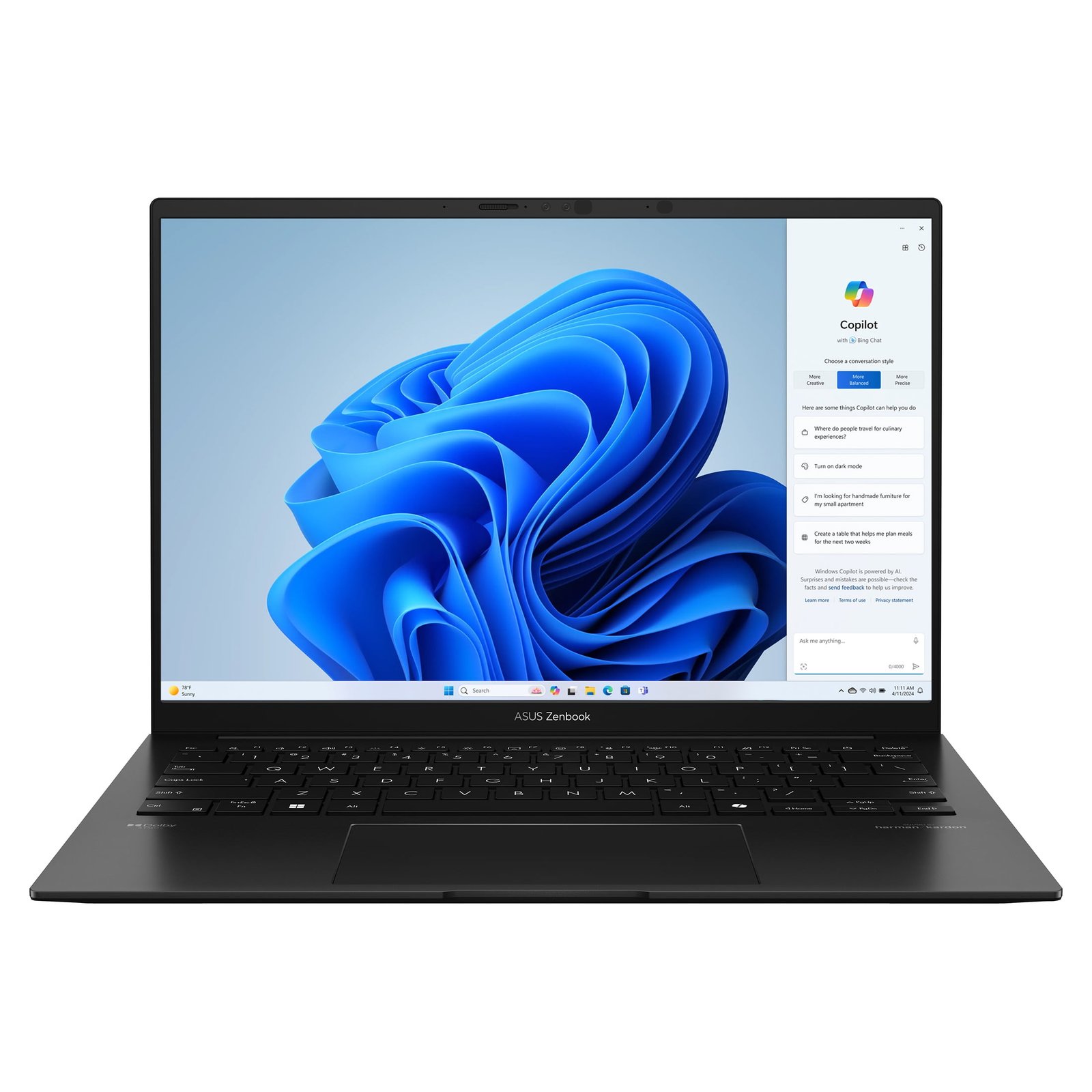 ASUS Zenbook 14 OLED 14” WUXGA Touchscreen Laptop, AMD Ryzen 7