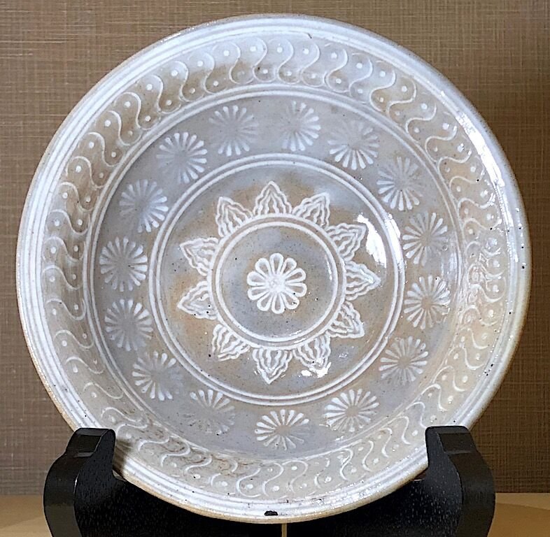 常滑焼 井上素三作 平三島茶碗 陶印 無傷保証 箱無 古物。 | STORES