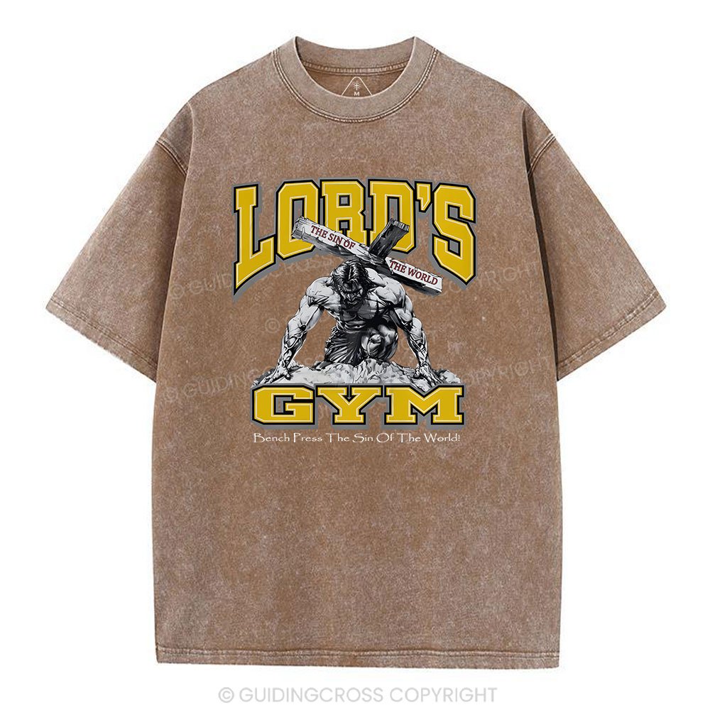 Lords Gym Christian Washed T-Shirt Sale - GuidingCross
