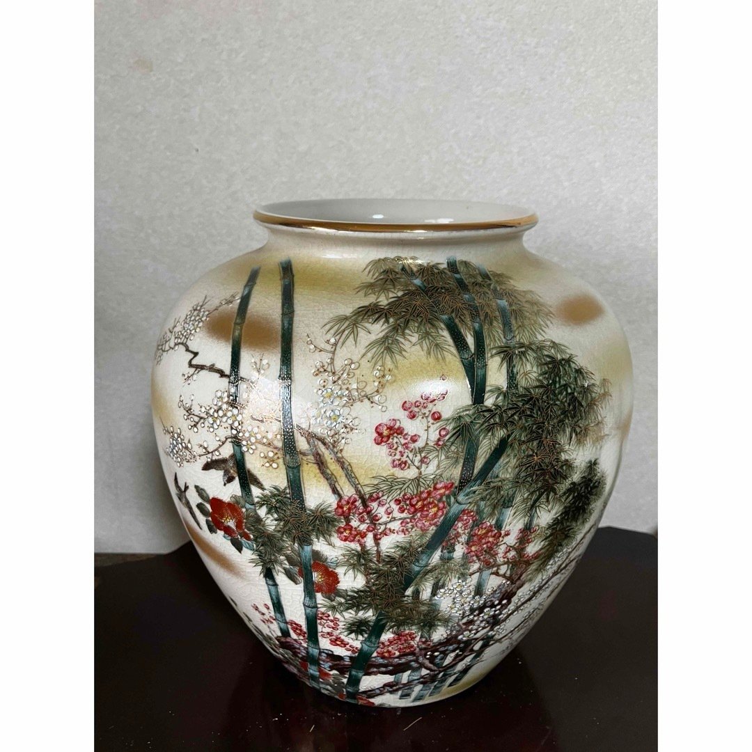 九谷焼】『 九谷 青粒金彩花唐草文 煎茶碗 受け皿 10客 16214 』 金襴