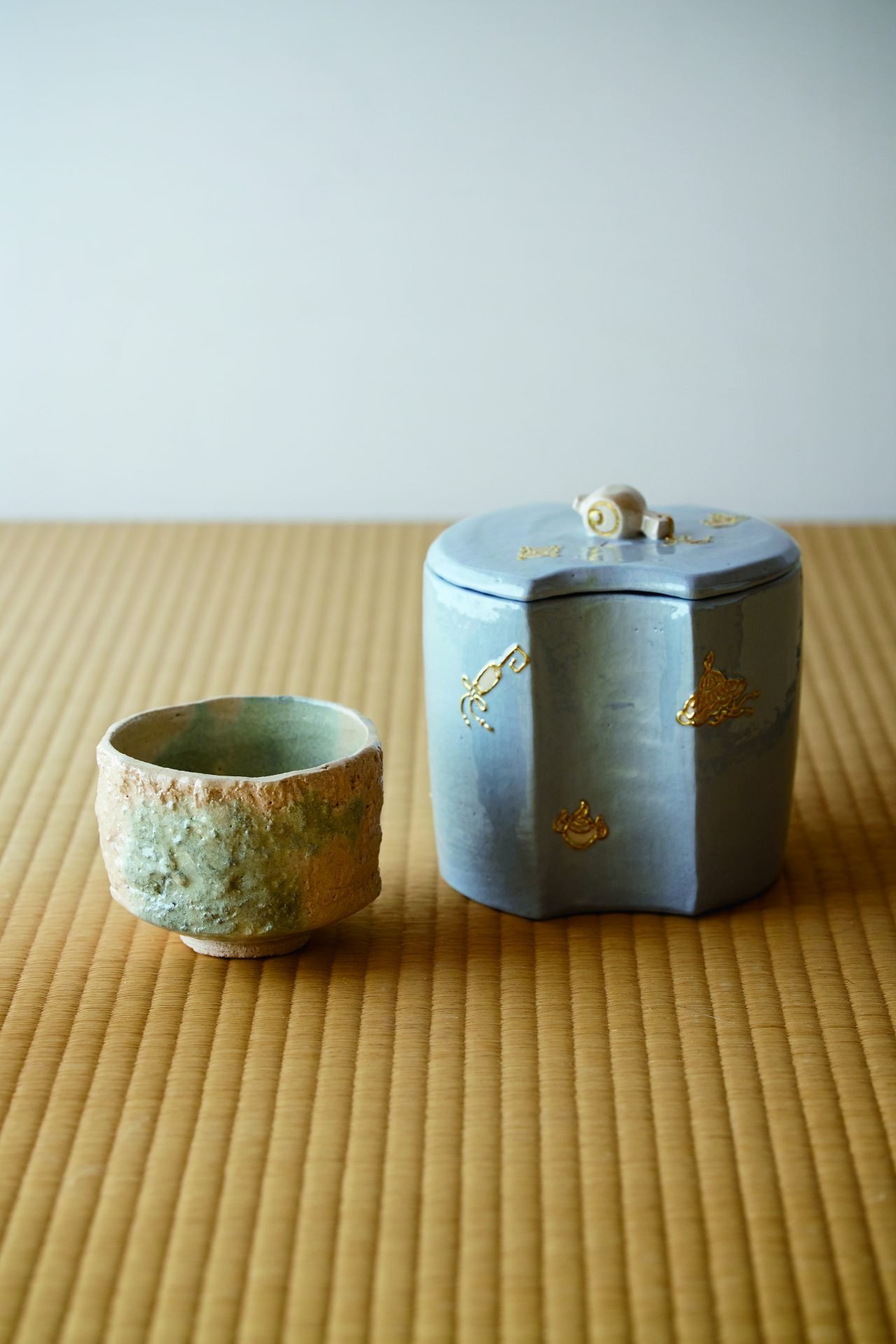 桂窯 檜垣青子・良多 茶陶展 茶道具 「臼 蓋置」 檜垣青子 造