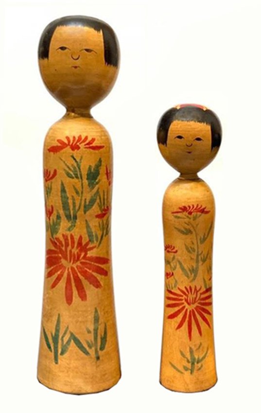 木地山こけし ⭕️超レア夫婦(女男)こけし 現代の名工 小椋久太郎