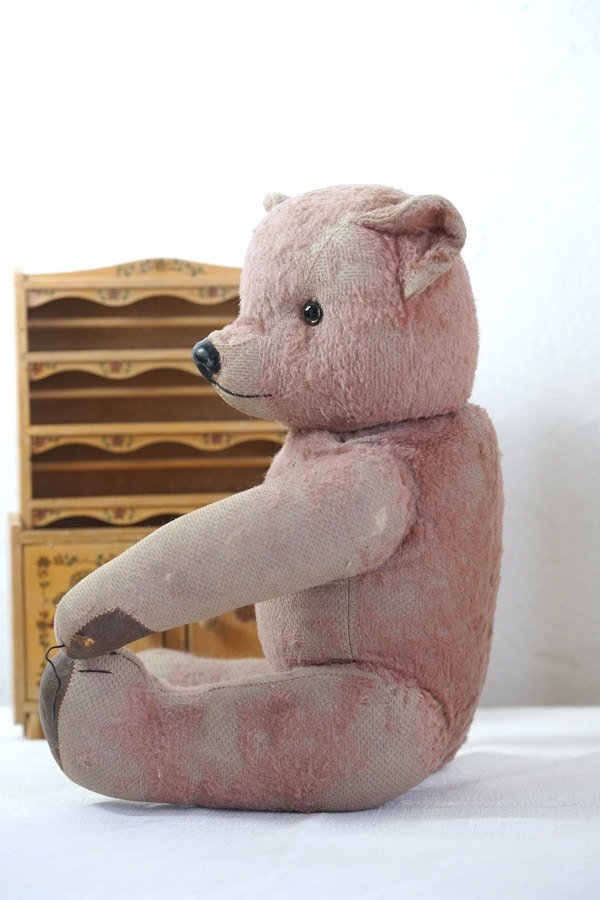 フランスアンティークレアなピンクの大きなベア54cm gt-985の通販