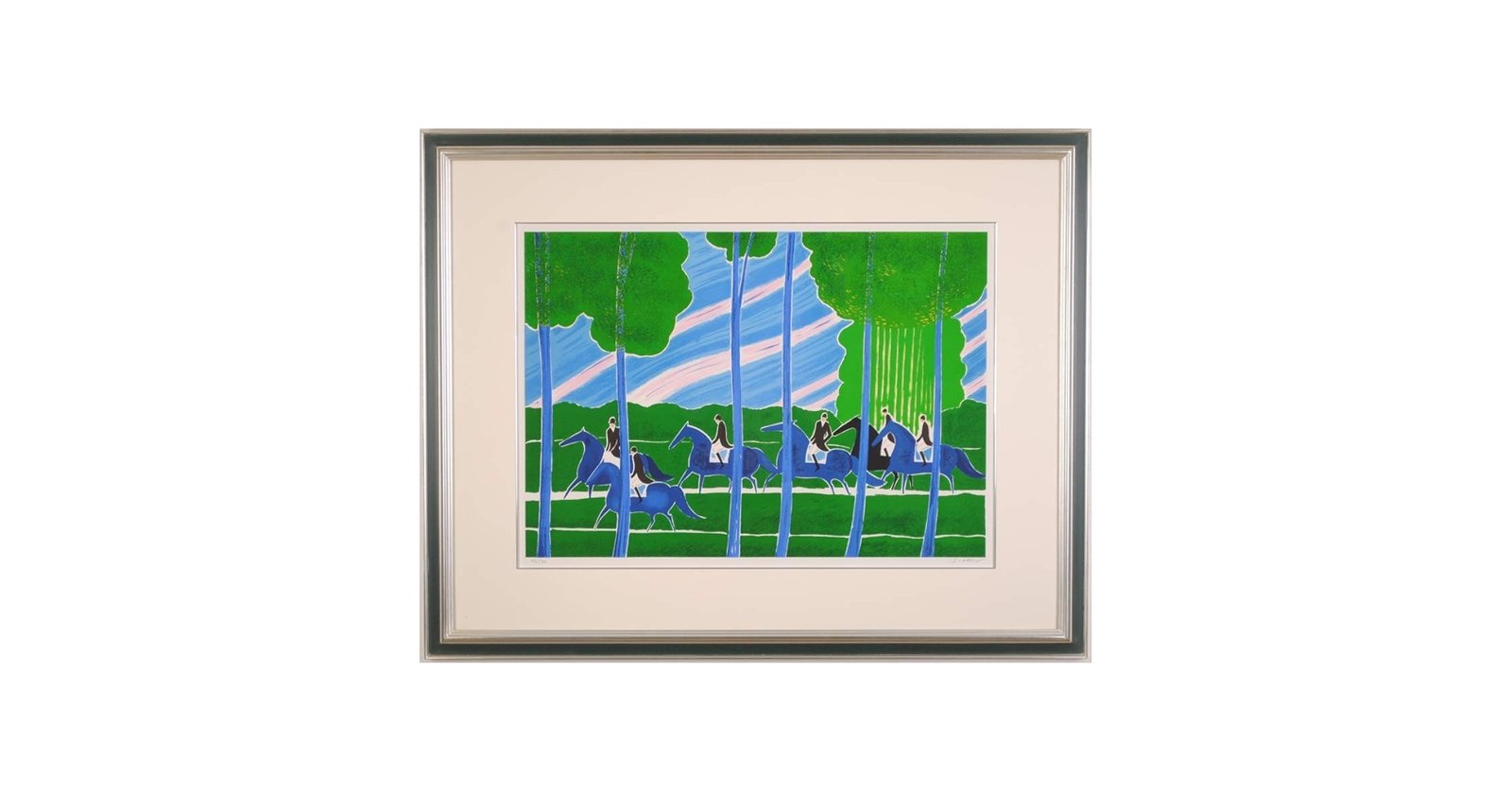 セルジュラシス 緑の森 EA 絵 ☆セルジュ・ラシス☆「馬シリーズ