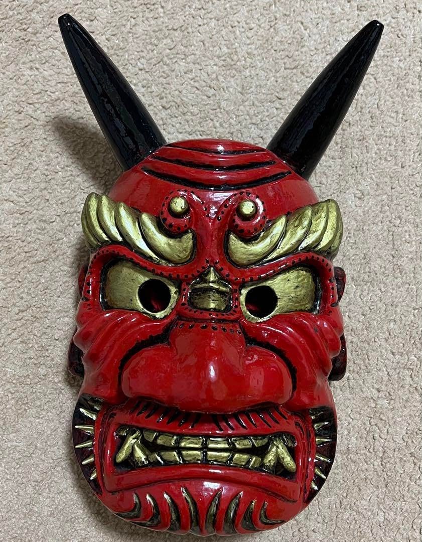 般若 お面 木製 Amazon.co.jp: N) 般若面 木彫 木製 極上木目 魔除け