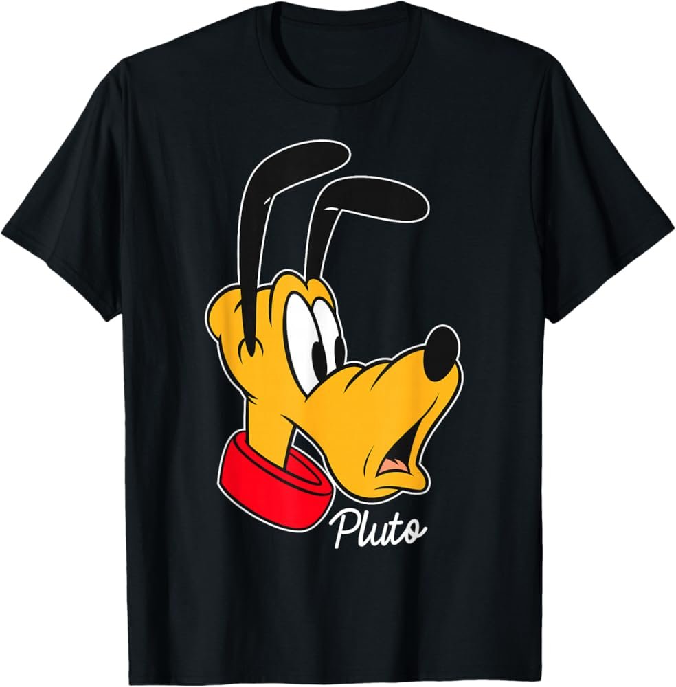 Amazon.com: Disney Mickey and Friends Pluto Big Face T-Shirt