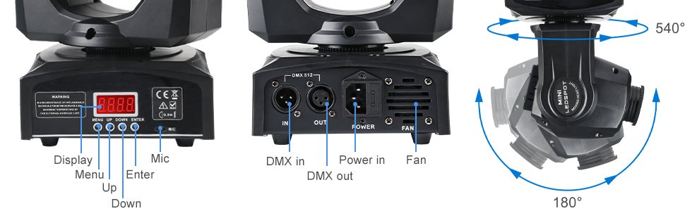 Amazon.com: 2Pack Moving Heads dj Lighting 30w Led Moving Head dj