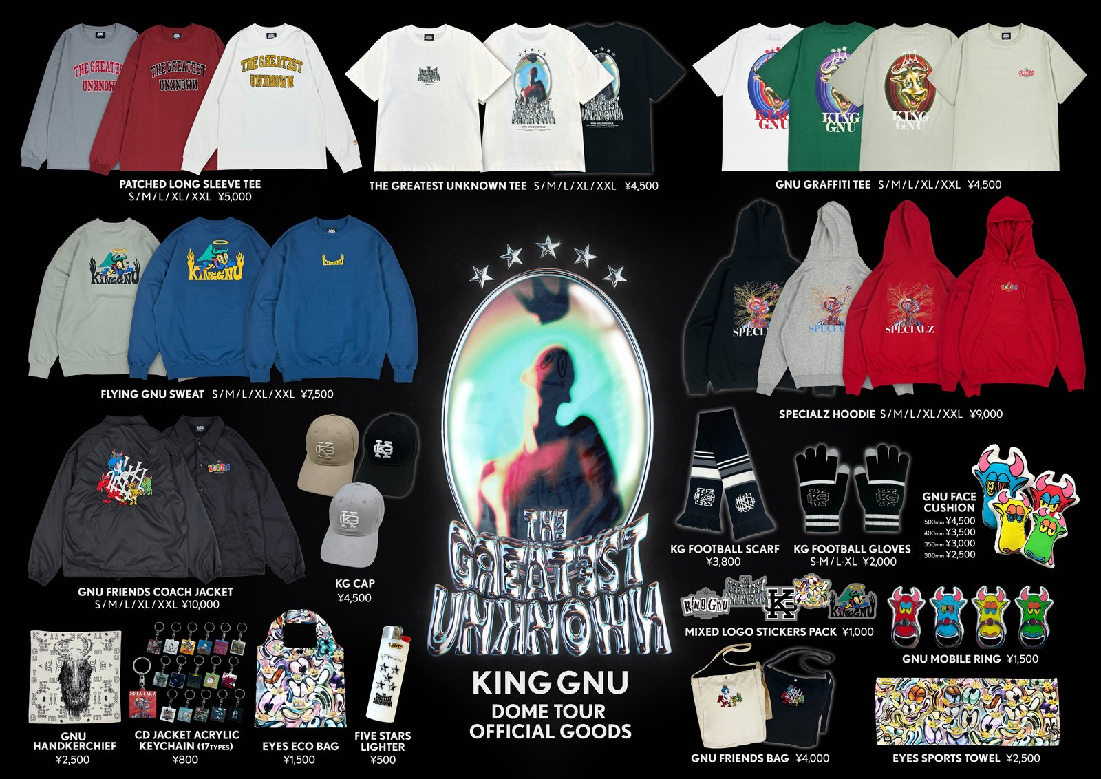 King Gnu 公式 LIVE GOODS キーホルダー ステッカー2種類 King Gnu