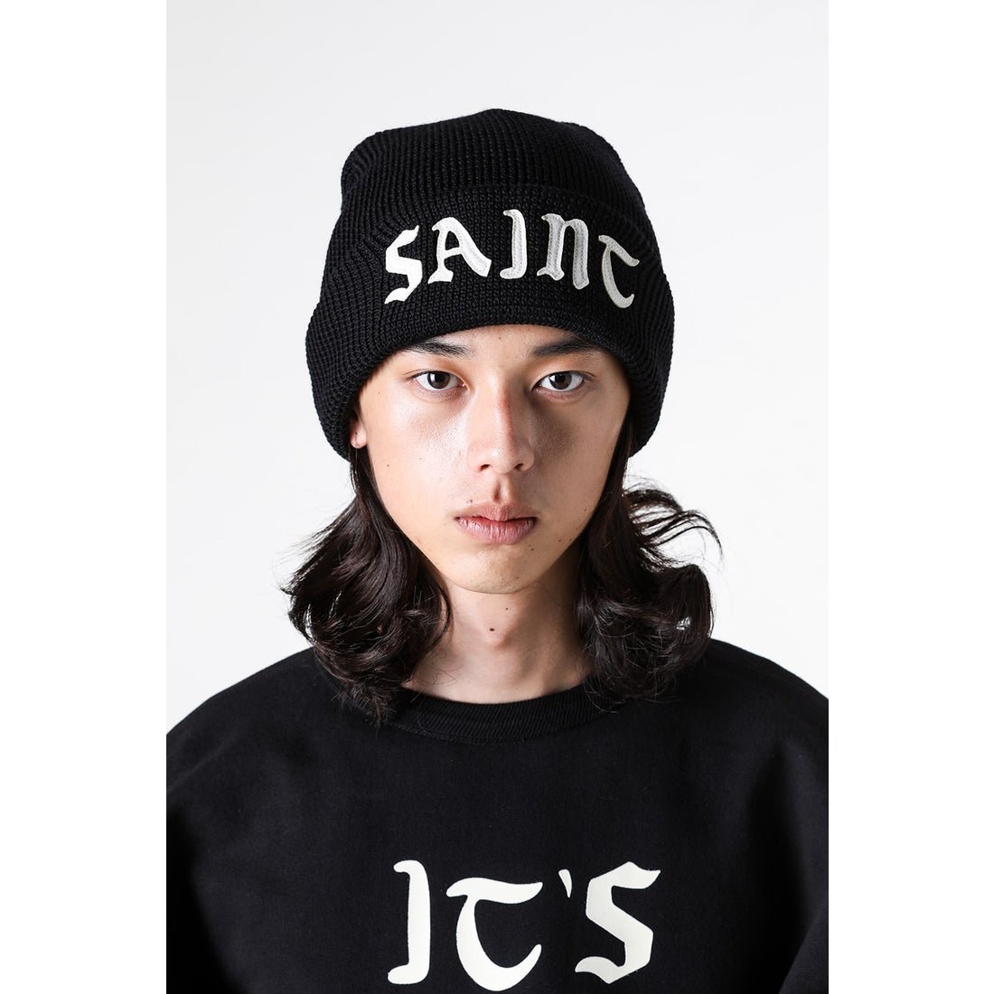SAINT Mxxxxxx SAINT Knit Cap Black _ FASCINATE Osaka Japan. -FASCINATE