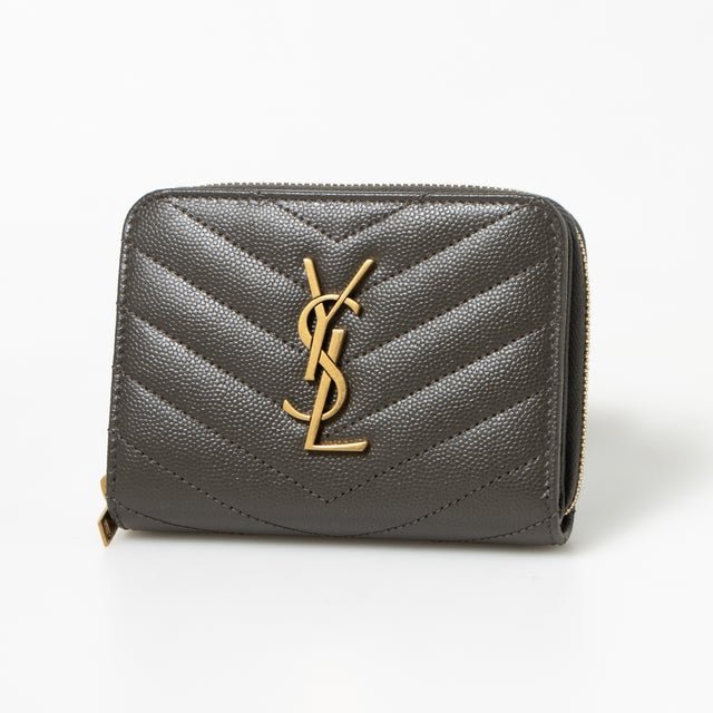 2024 正規】訳有 SAINT LAURENT サンローラン YSLロゴ 折りたたみ財布