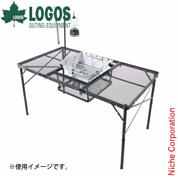楽天市場】ロゴス アイアンメッシュ 3FD BBQテーブル 13070-BC