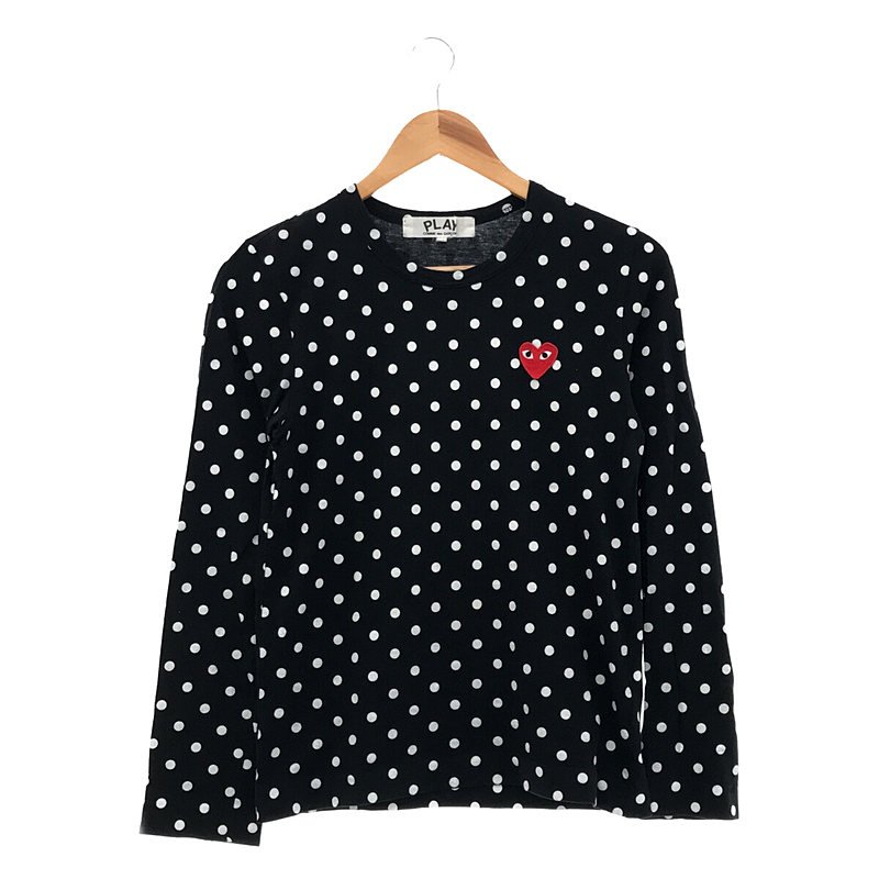 ハートワッペン ポルカドット カットソー 長袖Tシャツ | ブランド古着
