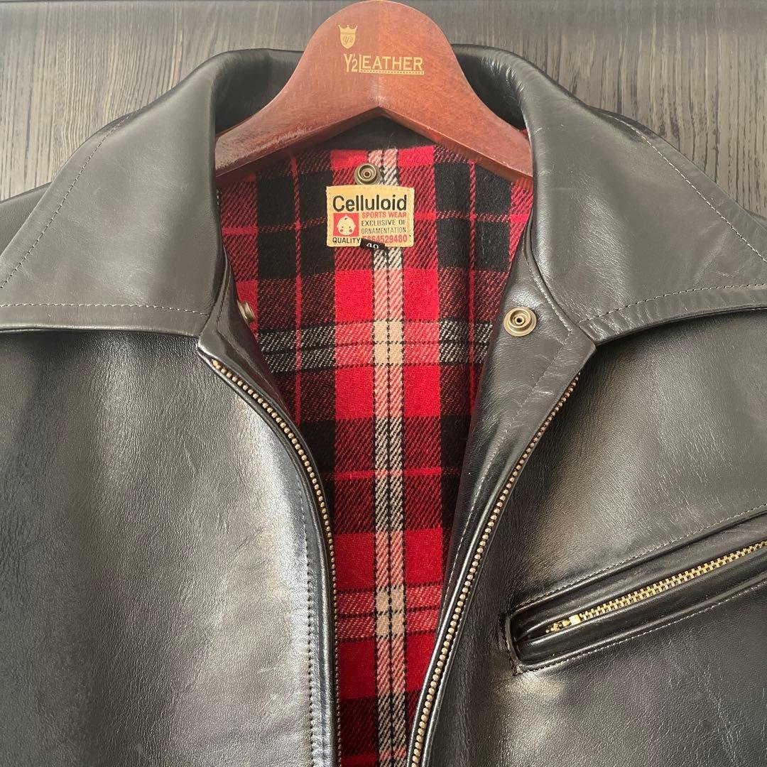 Y'2 LEATHER HVR-42 本革ライダース 40 Lサイズ Y´2 LEATHER ホース