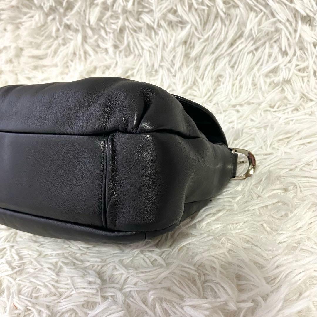 美品✨HAMANO ショルダーバック キルティング ブラック ラム革 2way