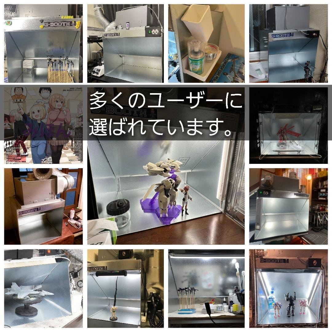 G-BOOTH M-02PLUS研磨塗装ブース 550m3/h実用新案三段階切換