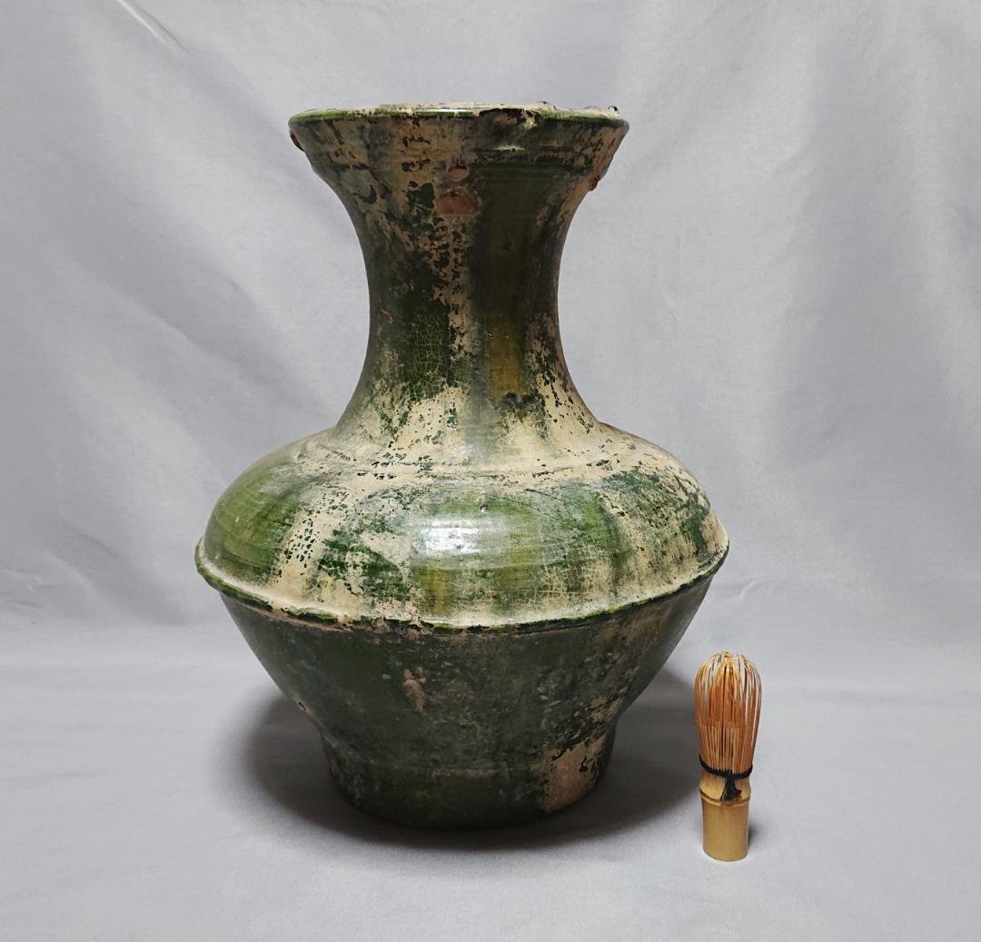 コレクター収集品　東漢時代　緑釉　大壷（31cm） 古美術 吉戸 - 漢緑釉小壷 | 古美術品専門サイト fufufufu.com
