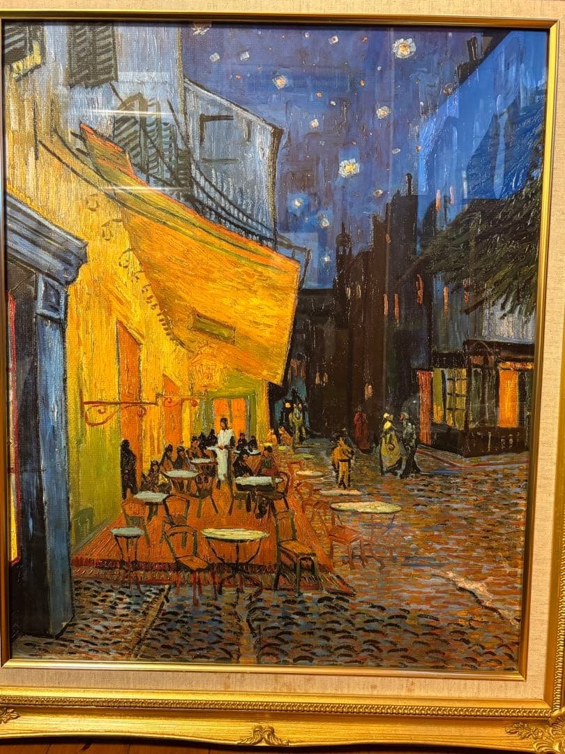 74.5cmフィンセント・ファン・ゴッホ「夜のカフェテラス」ファイングラフィ