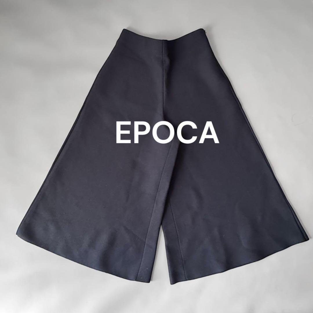 極美品　EPOCA ラ・マリア　クロスニットパンツ　ワイド　ガウチョ　紺 a.v.v（アー・ヴェ・ヴェ）のガウチョ・ワイドパンツ｜レディース通販