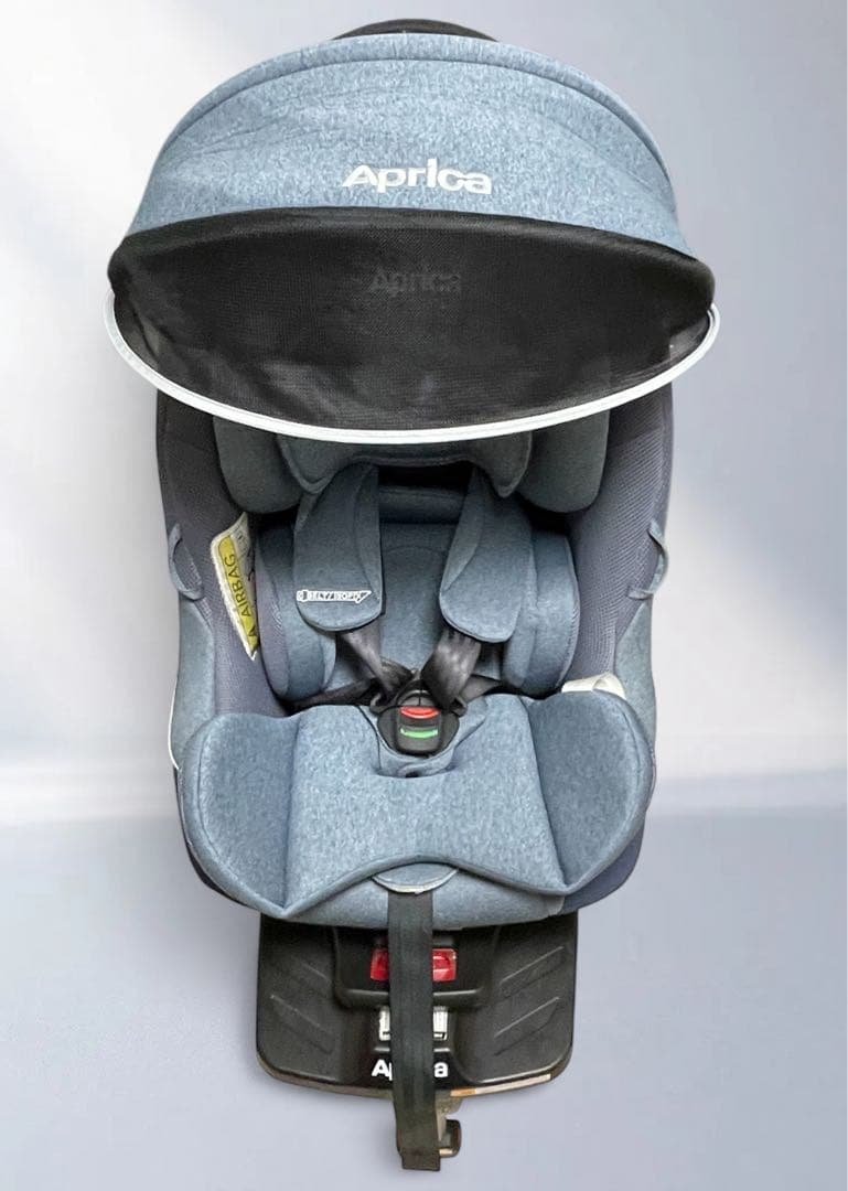 (美品) Aprica クルリラ AD ISOFIX ライトネイビー色