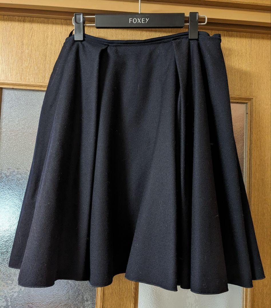 美品♡ FOXEY ウール100% たっぷりフレア スカート 42 フォクシー