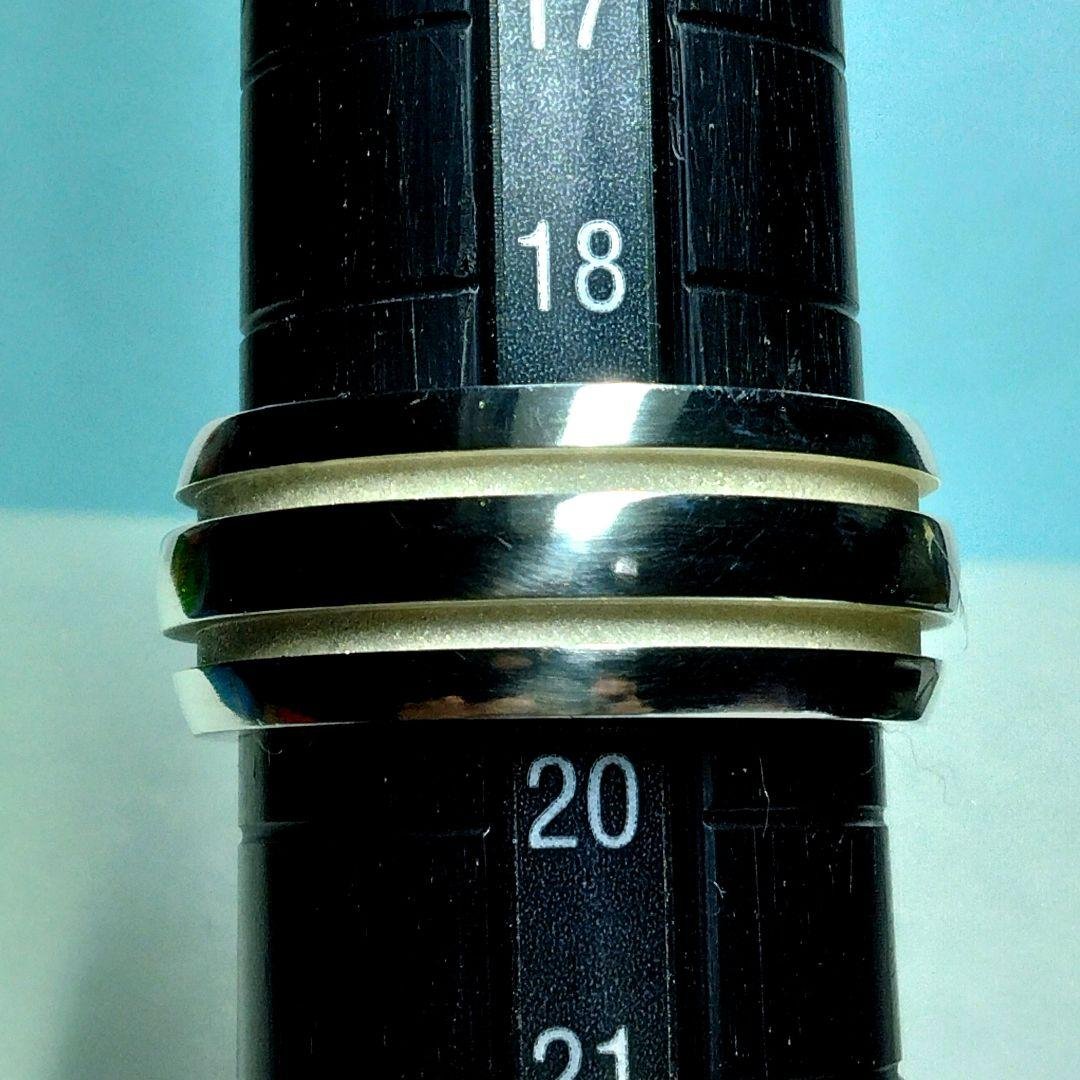 ティファニーグルーブドダブルリング　19.5号　新品仕上げ　無傷未使用に近い