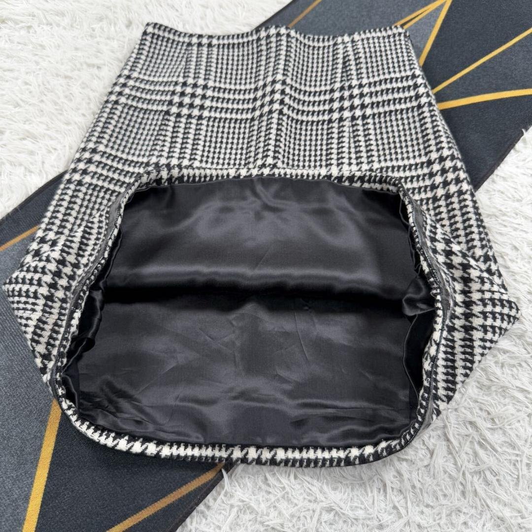 クリスチャンディオール スカート サイドジップ XL ウール 羊革 2018年