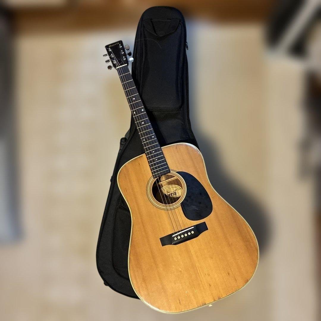 Morris アコースティックギター ケース付き morris モーリス