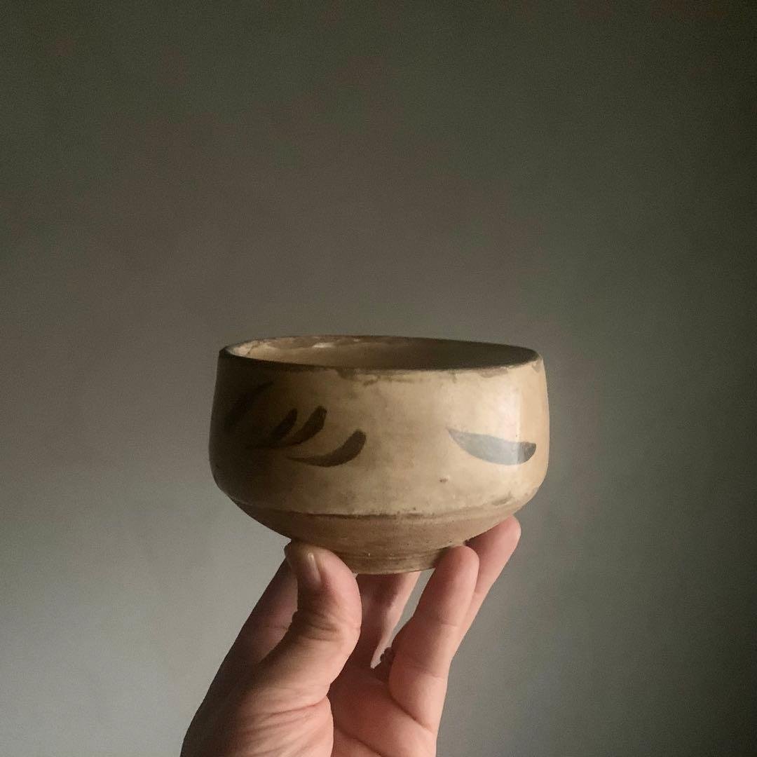 鉄絵 茶碗 茶道具 古美術 茶道具 古道具 アンティーク 中国美術