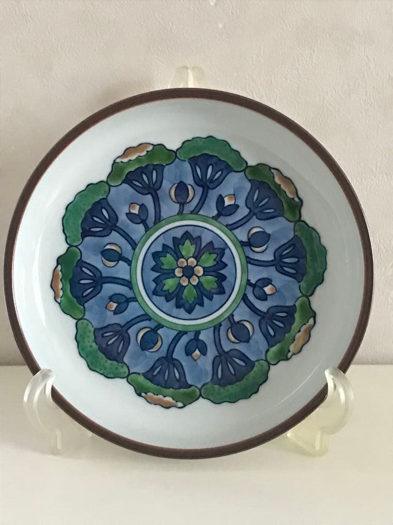 【新品】　希少品【新品・源右衛門】有田焼　染錦絵　飾り皿　深皿　木箱付き