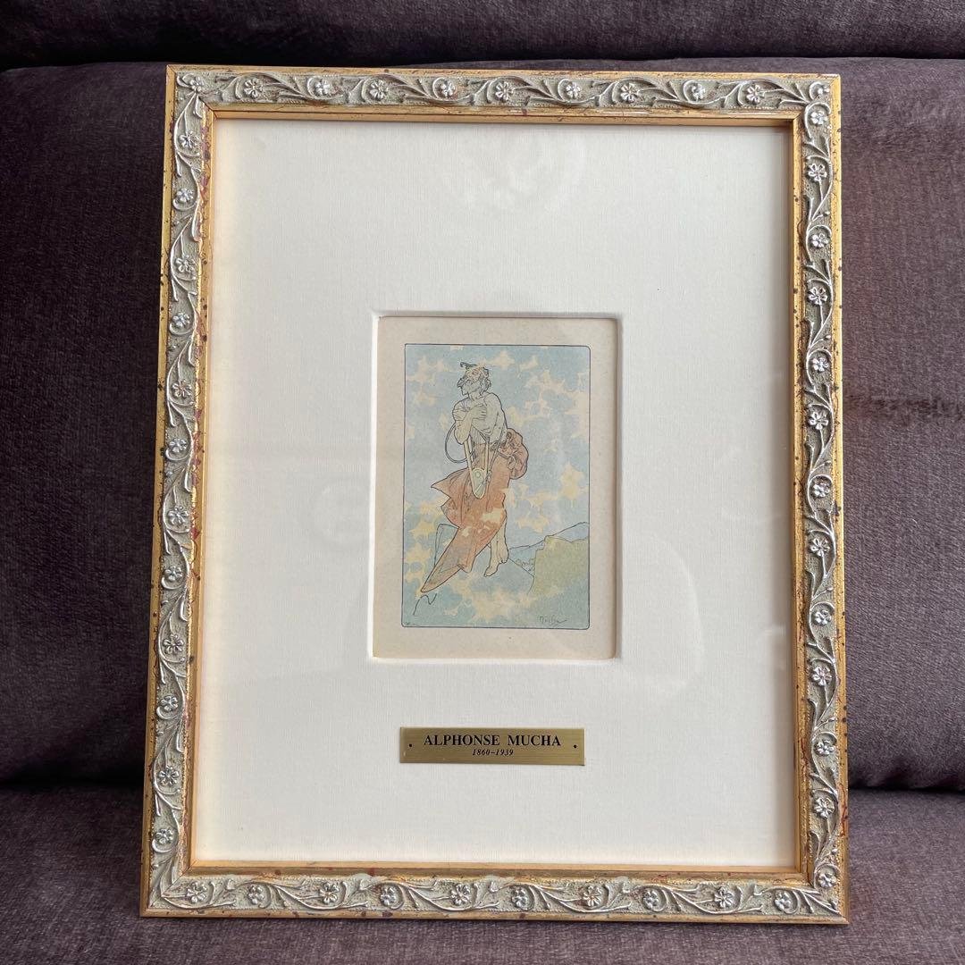 アルフォンス・ミュシャ　リトグラフ　挿絵　絵画　額縁　コレクター必見 名画復刻 複製版画～STUDIO ART WALK USA～］アルフォンス・ミュシャ