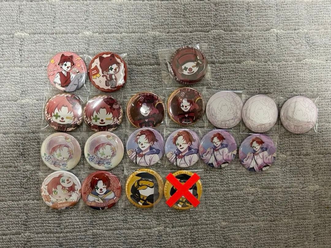 さんちゃんく 雨栗 米将軍 缶バッジ まとめ売り バラ売り⭕️ 即購入
