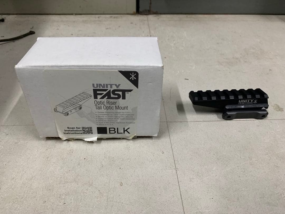 UNITY FAST Optic Riser ブラック実物 Evolution Gear 製 】 UNITYタイプ FAST OPTIC RISER マウントベース