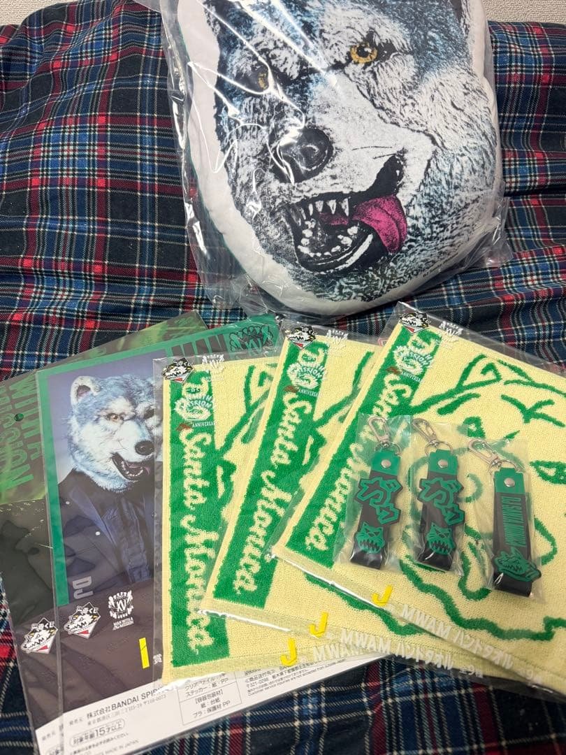 一番くじMAN WITH A MISSION サンちゃん9点セット 一番くじMAN WITH A MISSION サンちゃん9点セット 結成15周年！「MAN