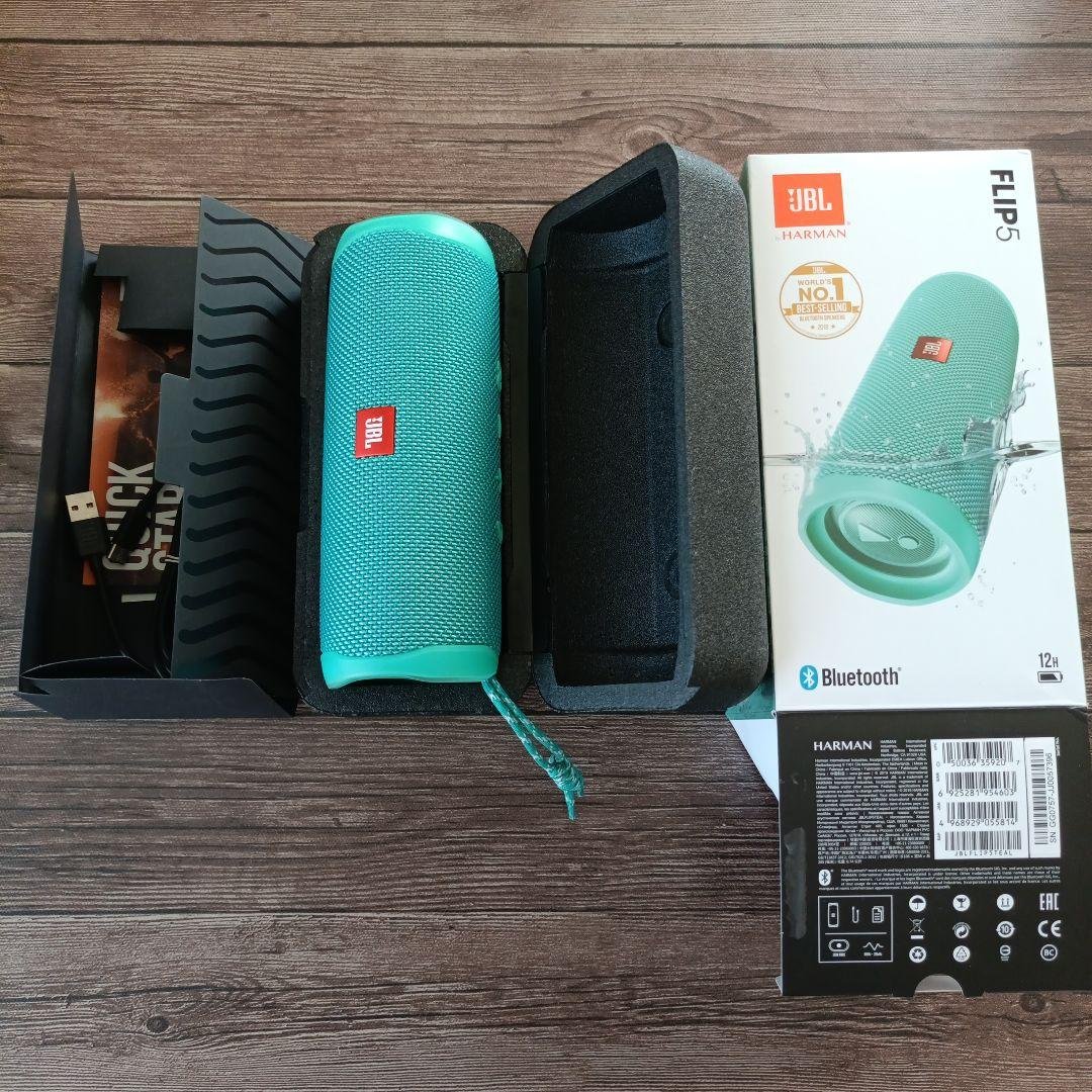 JBL FLIP5 ターコイズ ワイヤレススピーカー JBL Flip 5 | ポータブル ウォータープルーフ スピーカー