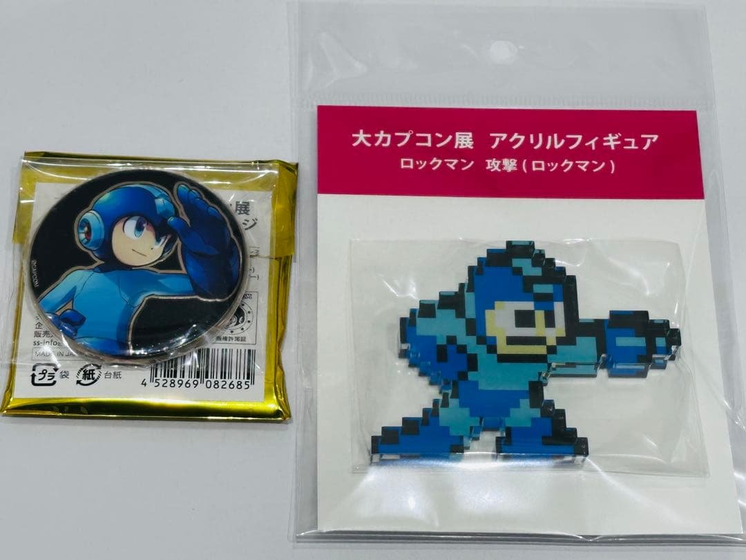 大カプコン展 ロックマン アクリルフィギュア 缶バッジ グッズセット
