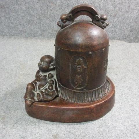 備前焼 置物 [B24220] 珍品 隠し絵 銘有り アンティーク インテリア 備前焼 置物 [B24220] 珍品 隠し絵 銘有り アンティーク インテリア