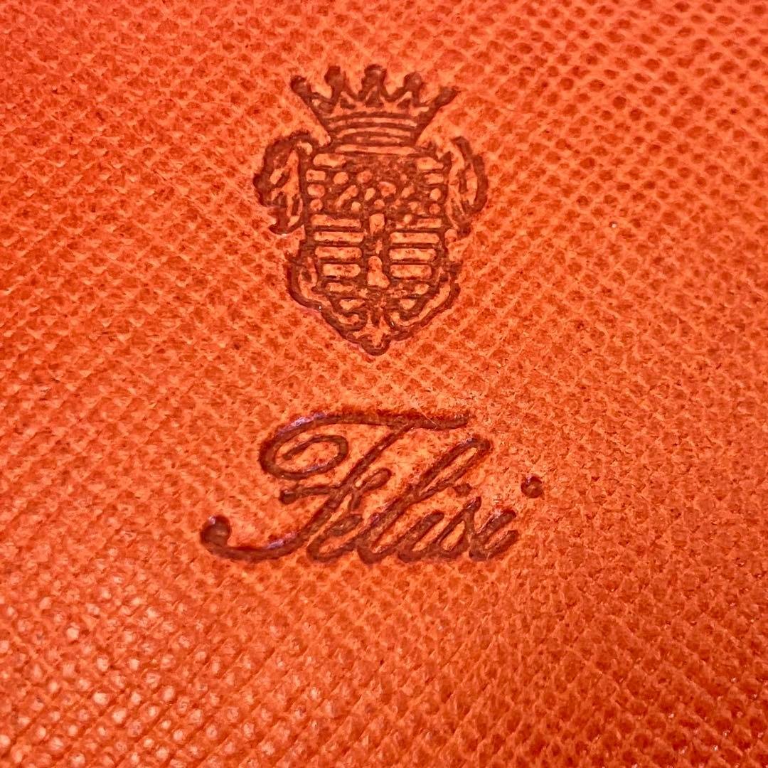 【極美品！】Felisi 965/1/SI キーポーチ ケース　オレンジ