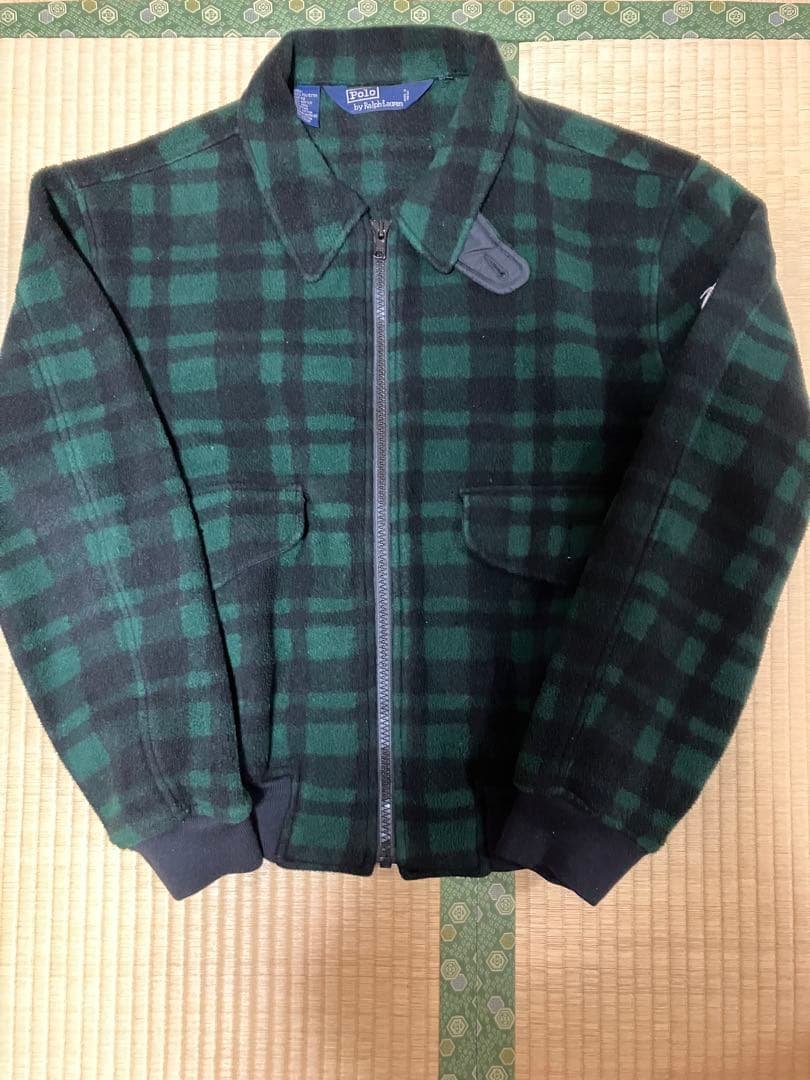 ‌*‌様 90s ラルフローレン A2 フライトジャケット　ブラックウォッチ 90s ポロラルフローレン A2 type レザージャケット フライトジャケット